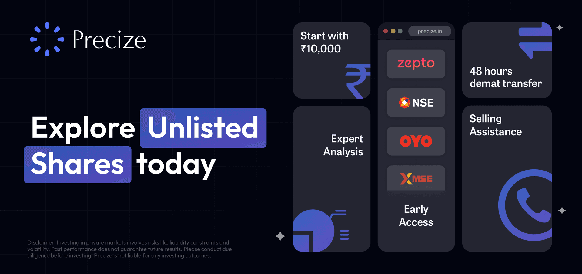 Learn what matters most when buying unlisted shares in India - minimum ticket size, demat delivery timelines, research quality, and exit support. Here’s how Precize helps investors participate in pre-IPO opportunities.