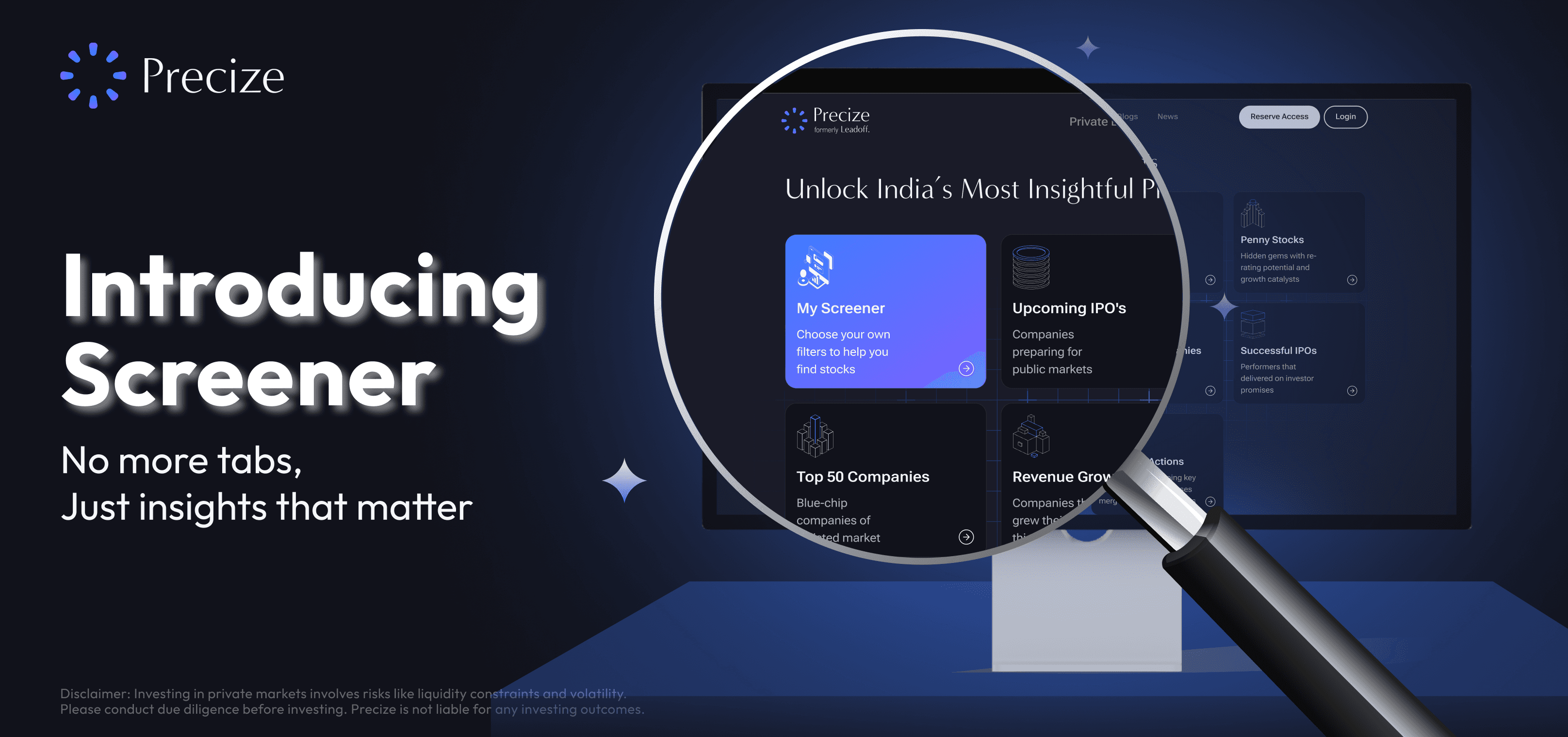Introducing Screener: Analyze Listed and Unlisted Companies Smarter