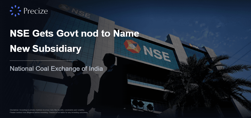 NSE National Coal Exchange of India approval update